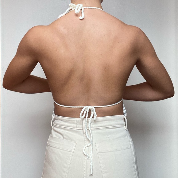 SOLD - Crochet Tie Top Boho - Picture 4 of 11